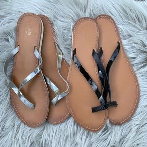 Mossimo Sandal Bundle silver & black